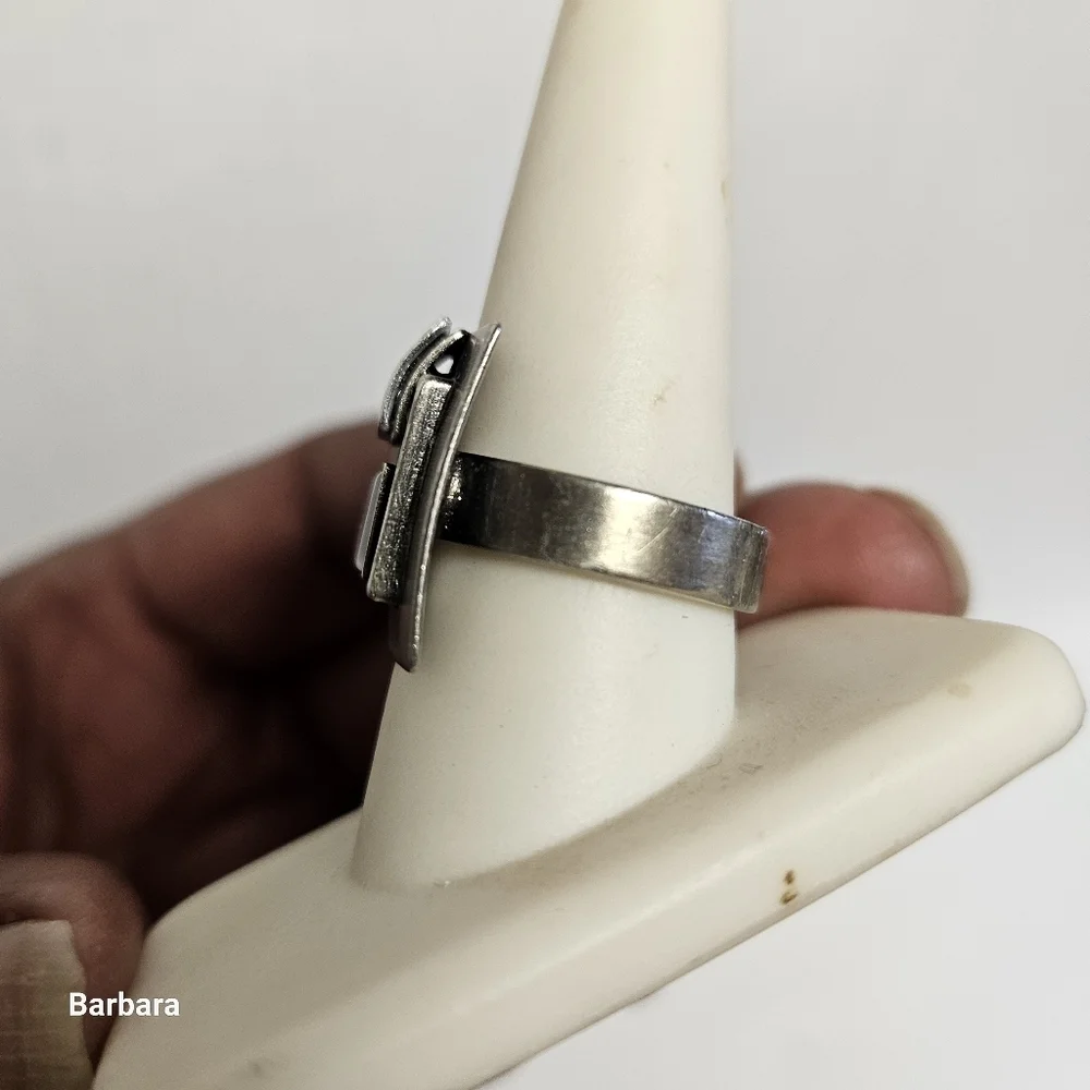 Christopher Poly Geometric Contemporary Ring, Size 9.25 - Picture 2 of 7